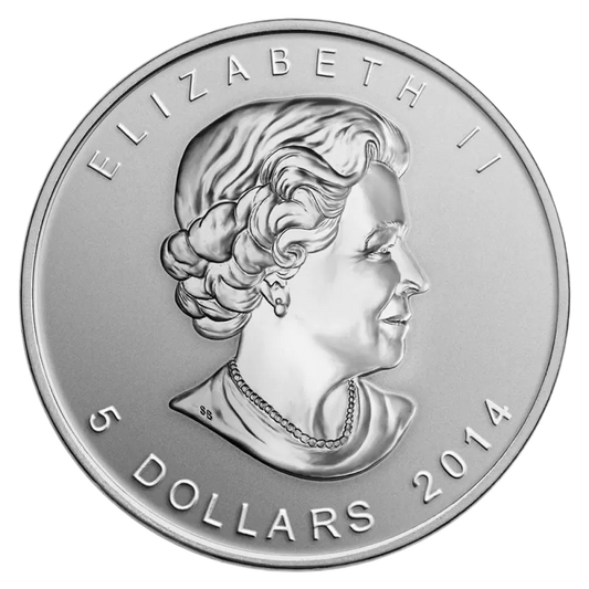 2014 Bullion Replica Silver Maple Leaf 1 oz Reverse Proof