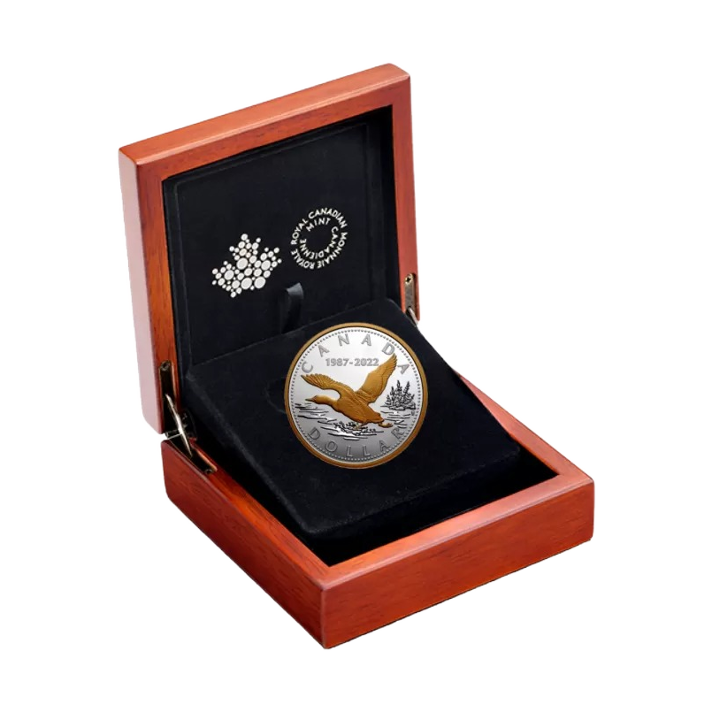 2022 Renewed Silver Dollar Loonie 35th Anniversary 2 oz Pure Silver