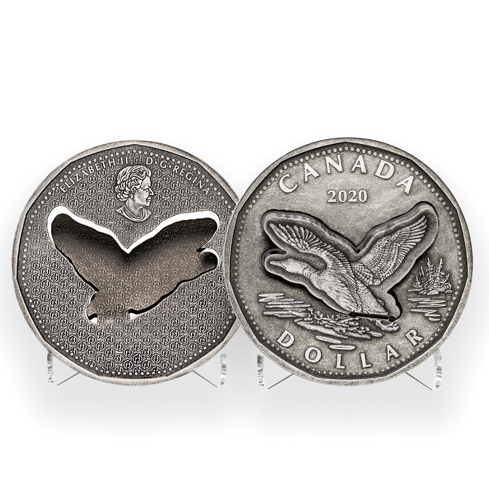 2020 Canada R&D Lab Flying Loon 2oz .9999 Pure Silver $1 Coin COA #13/425