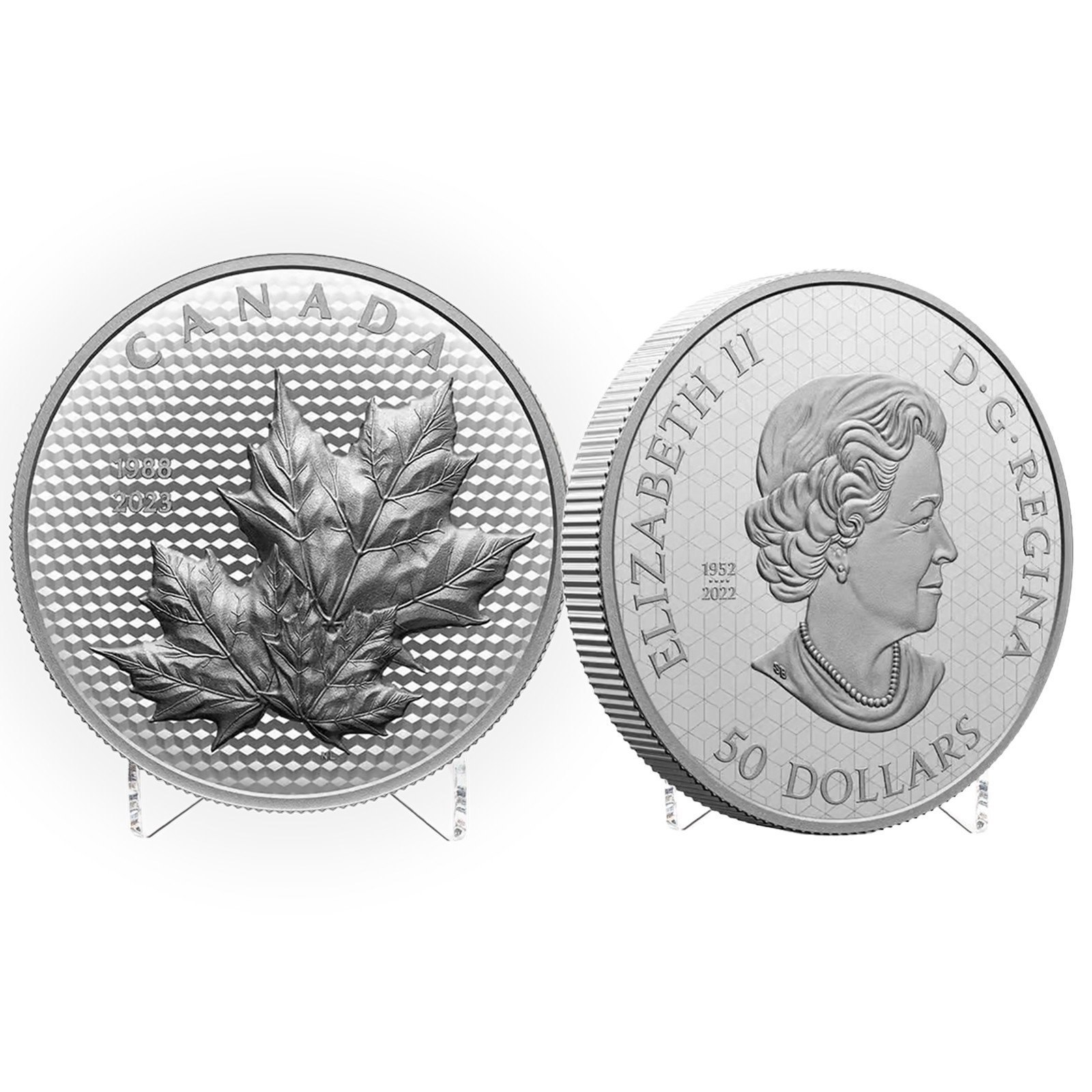 2023 Canada $50 Maple Leaves in Motion UHR 5oz .9999 Silver Proof Mintage 2000