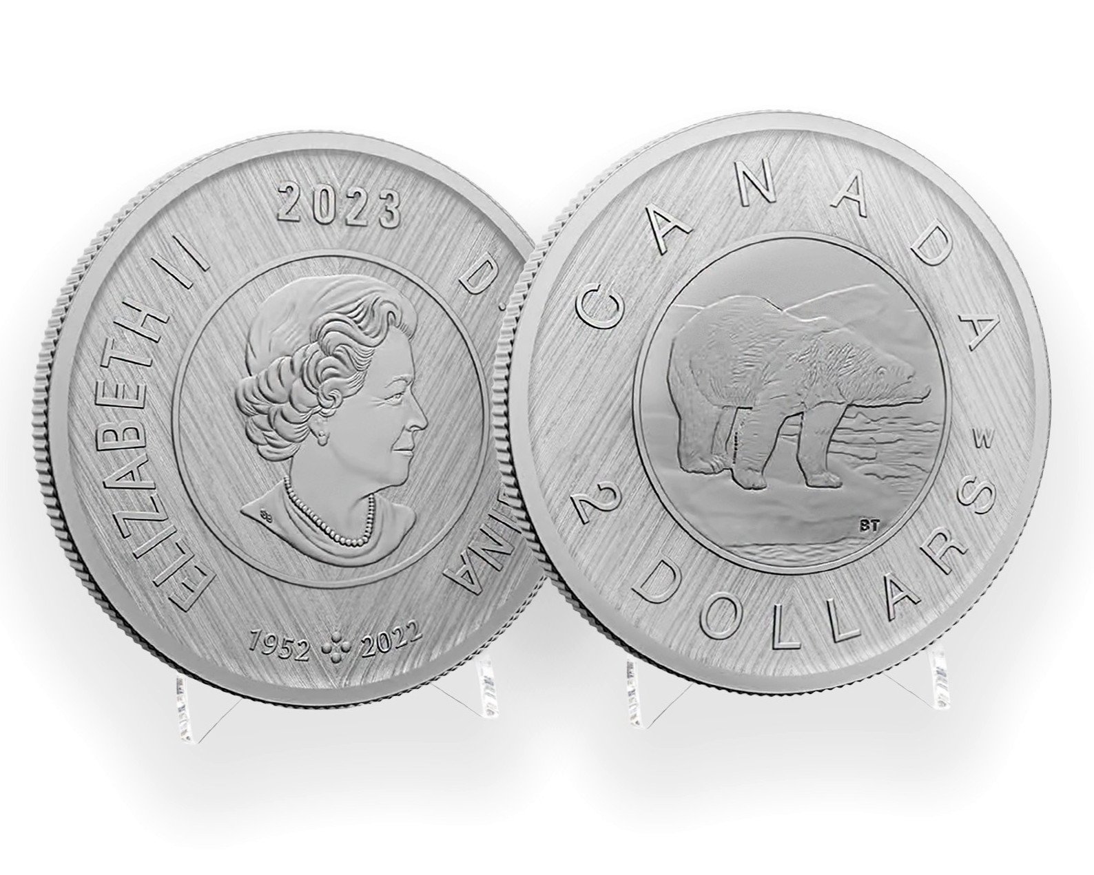 2023 W Mint Mark Polar Bear 1oz .9999 Silver $2 Specimen RCM Canada 7500 Minted