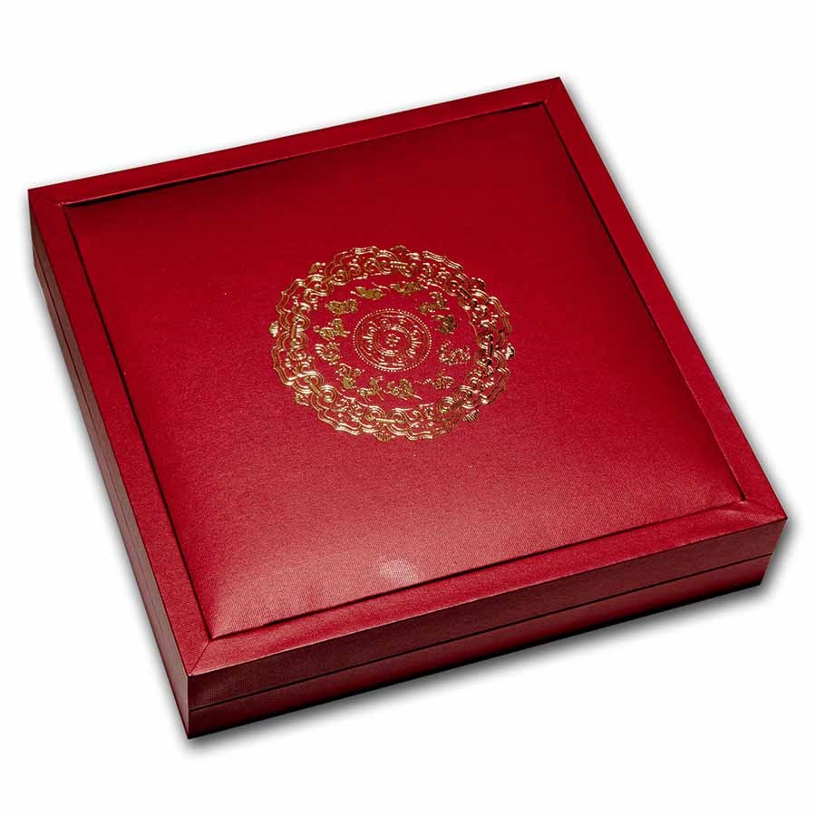 2022 Laos Lunar Year Tiger with Jade 2 oz Pure Silver