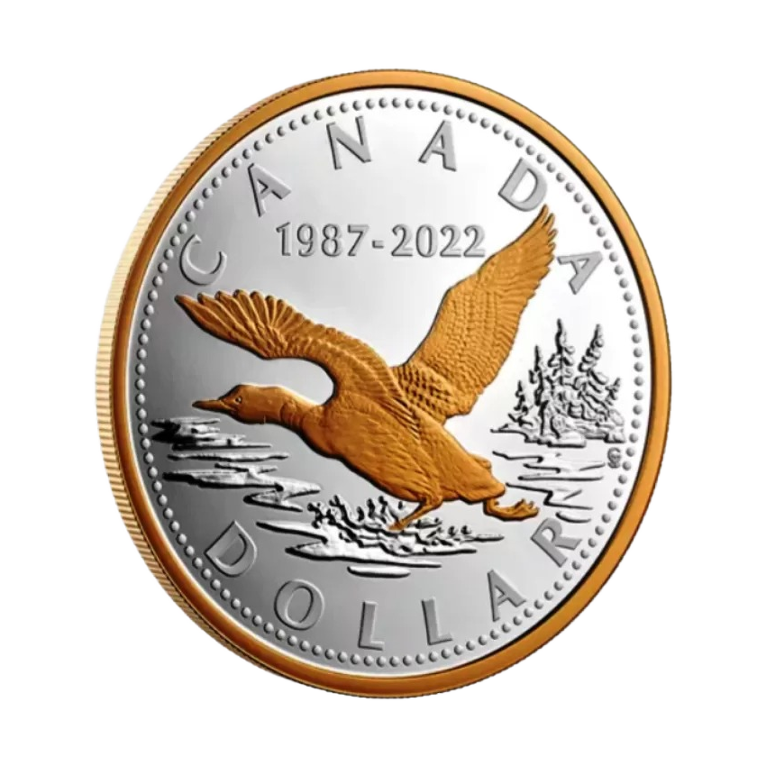 2022 Renewed Silver Dollar Loonie 35th Anniversary 2 oz Pure Silver